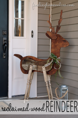 Wooden Outdoor Reindeer Christmas Decorations