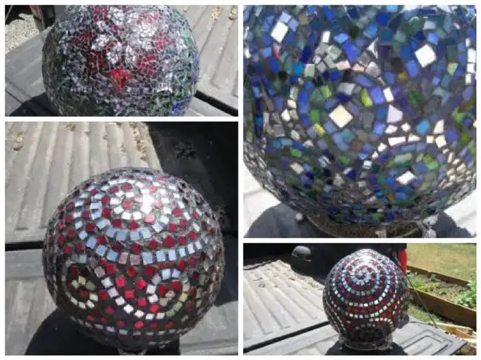 Mosaic Bowling Ball Garden Art Project for Your Garden