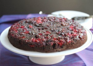 Cranberry ginger upside down cake by jeanetteshealthyliving.com