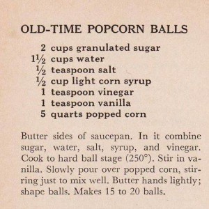 Old Fashioned Popcorn Balls Recipe