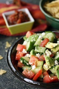 Avocado, Tomato & Cotija Cheese Salad Recipe by cookincanuck.com