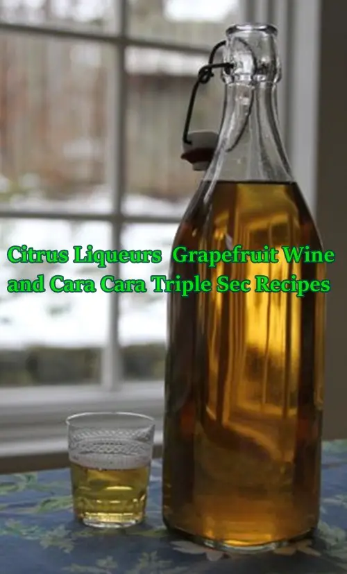 Citrus Liqueurs  Grapefruit Wine and Cara Cara Triple Sec Recipes