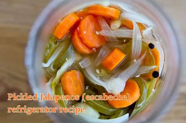 Pickled Jalapenos (escabeche) refrigerator recipe