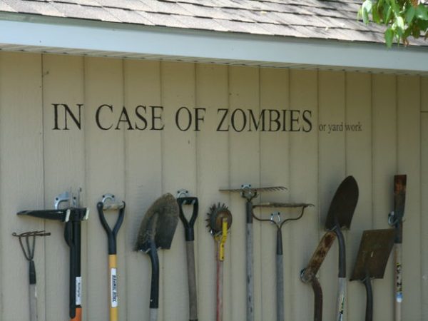 Storing Garden Tools With Style (aka Zombiewall)