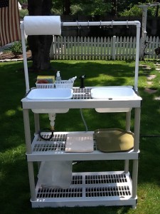 Collapsible Camp Washing Station Idea
