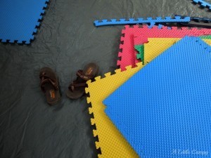 Tent Camping With Foam Floor Tiles - The Homestead Survival