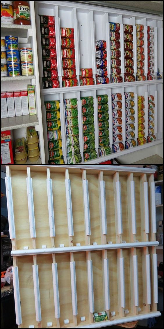 Rotating Canned Food System Shelves - Homemade Project