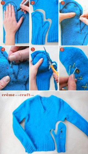 How to Make Mittens from a Sweater in Minutes - Project