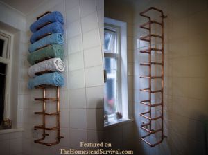 Copper Pipe Vertical Towel Rack DIY Project