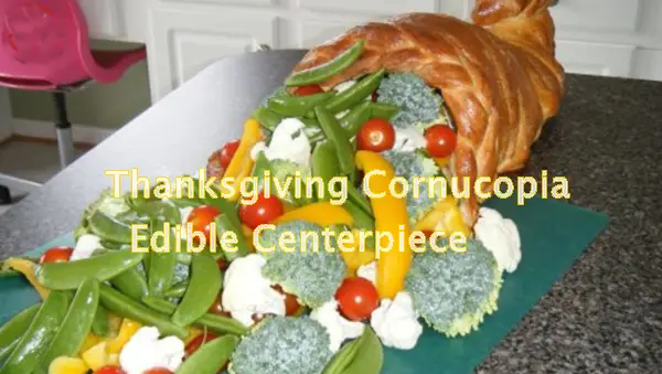 Thanksgiving Cornucopia Edible Center Piece