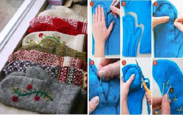 How to Make Mittens from a Sweater in Minutes Project
