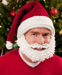 Santa Hat and Beard Crochet Free Pattern - Adult and Kids