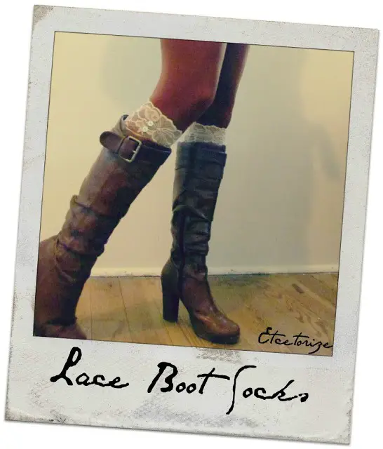 Lace Boot Cuffs Quick and Easy Project