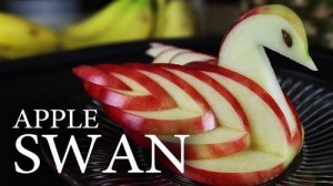edible apple swan