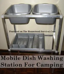 Dish Washing Station for Camping