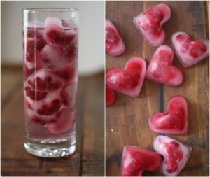 pomegranate ice cube hearts