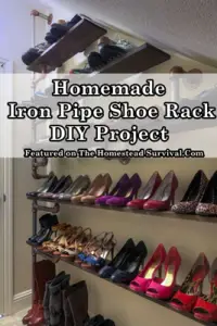 Homemade Iron Pipe Shoe Rack DIY Project