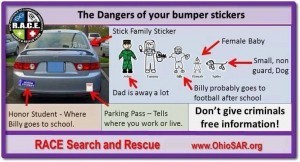What is Your Car's Bumper Stickers Telling Criminals?