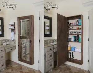 Bathroom Mirror Storage Cabinet DIY Project