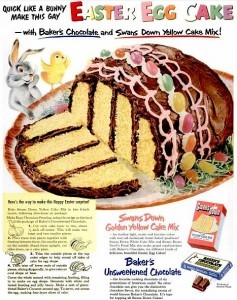 Vintage Easter Egg Cake Recipe 1953