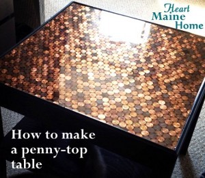 How to Make a Penny Top Table DIY Project