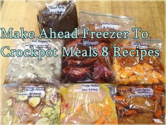 Make Ahead Freezer To Crockpot Meals 8 Recipes - The Homestead Survival