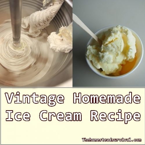 Vintage Homemade Ice Cream Recipe