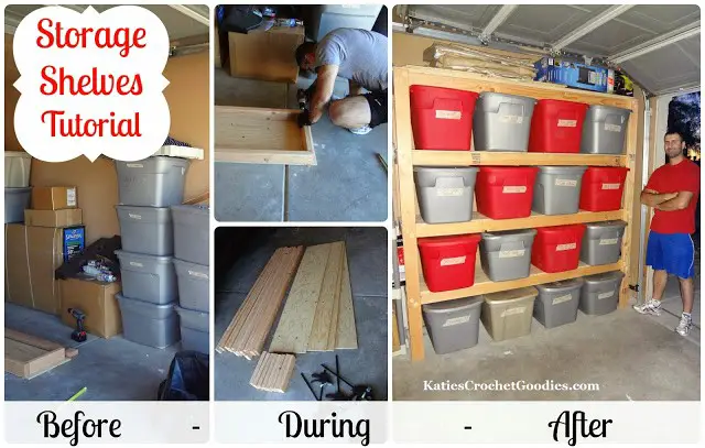 Building Organizing Storage Shelves Tutorial