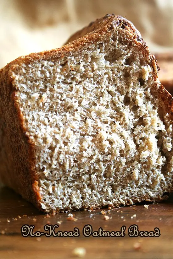No-Knead Oatmeal Bread