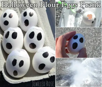 Halloween Flour Eggs Prank