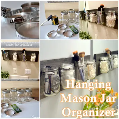 Build A Hanging Mason Jar Organizer