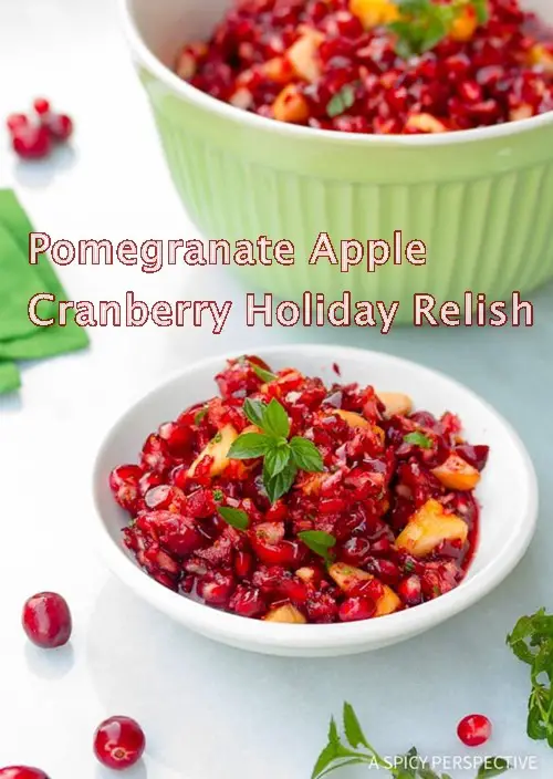 Pomegranate Apple Cranberry Holiday Relish