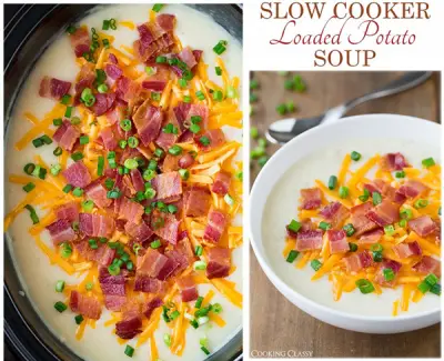 Slow Cooker Delicious Loaded Potato Soup