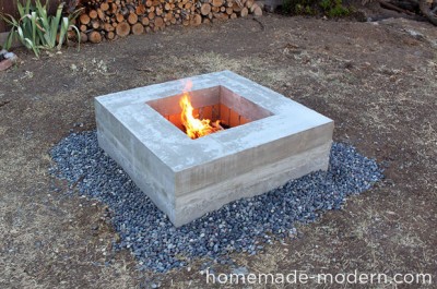 Modern Homemade Concrete Fire Pit