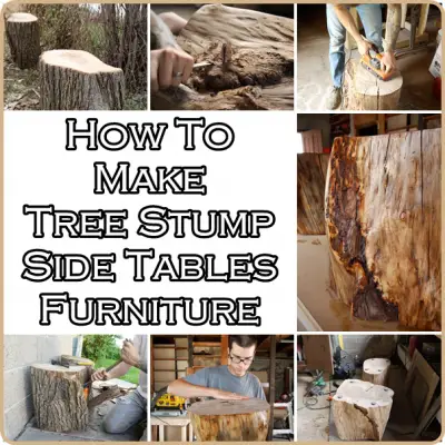 How To Make Tree Stump Side Tables Furniture