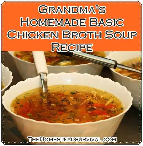 Grandma Homemade Basic Chicken Broth Soup
