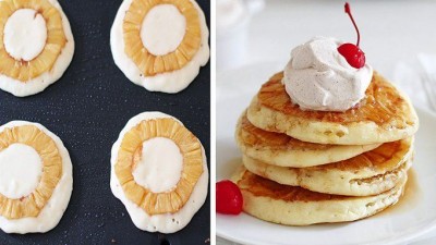 Gluten Free Pineapple Upside Down Pancakes