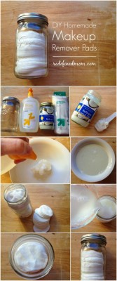 Homemade Makeup Remover Pads in a Mason Jar