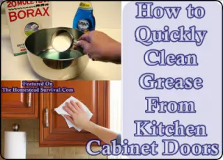 How To Quickly Clean Grease From Kitchen Cabinet Doors The