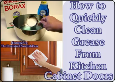 How to Quickly Clean Grease From Kitchen Cabinet Doors