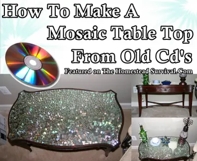 How To Make A Mosaic Table Top From Old Cds