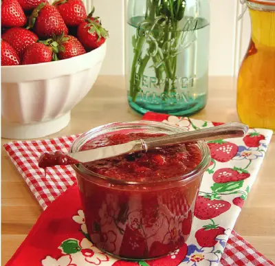 Strawberry Ginger Freezer Jam