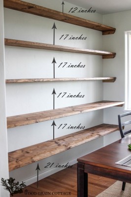 Wood Plank Open Shelving For Your Homestead