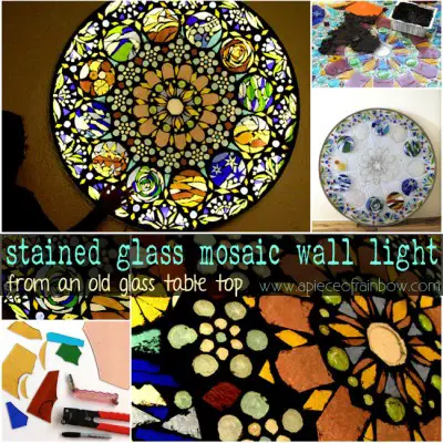 How To Make a Stained Glass Mosaic Wall Light