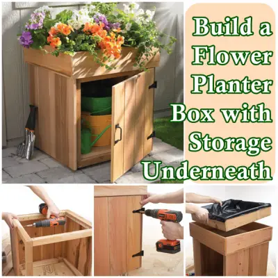 Build a Flower Planter Box with Storage Underneath