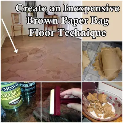 Create an Inexpensive Brown Paper Bag Floor Technique