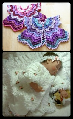 Crocheted Star Shaped Baby Sweater Pattern