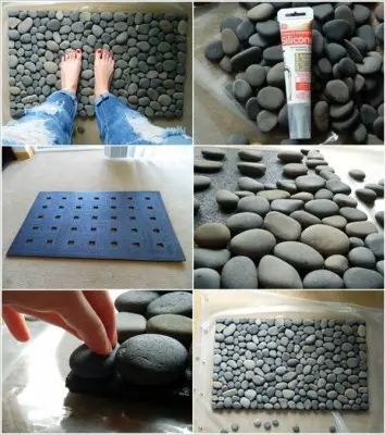 Make a River Rock Stone Mat