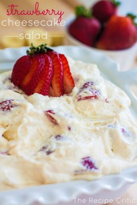 Quick And Easy Strawberry Cheesecake Salad