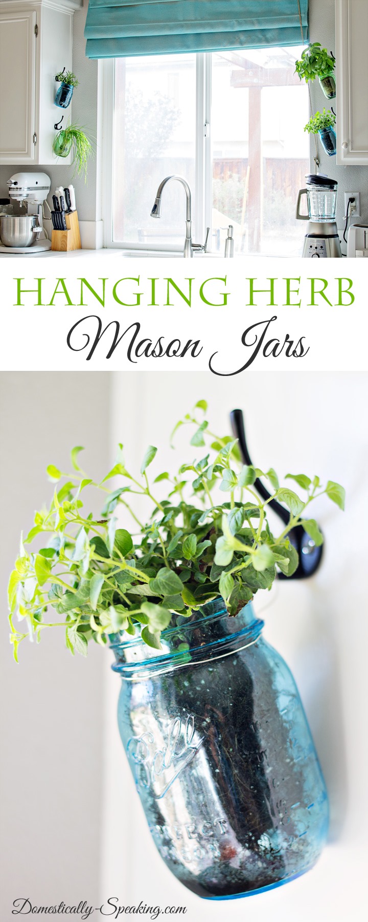 Hanging Kitchen Herb Mason Jars Project